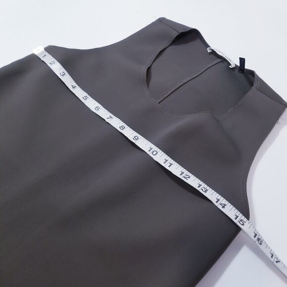 Helmut Lang Scuba Olive Green Sheath Dress - Picture 6 of 11